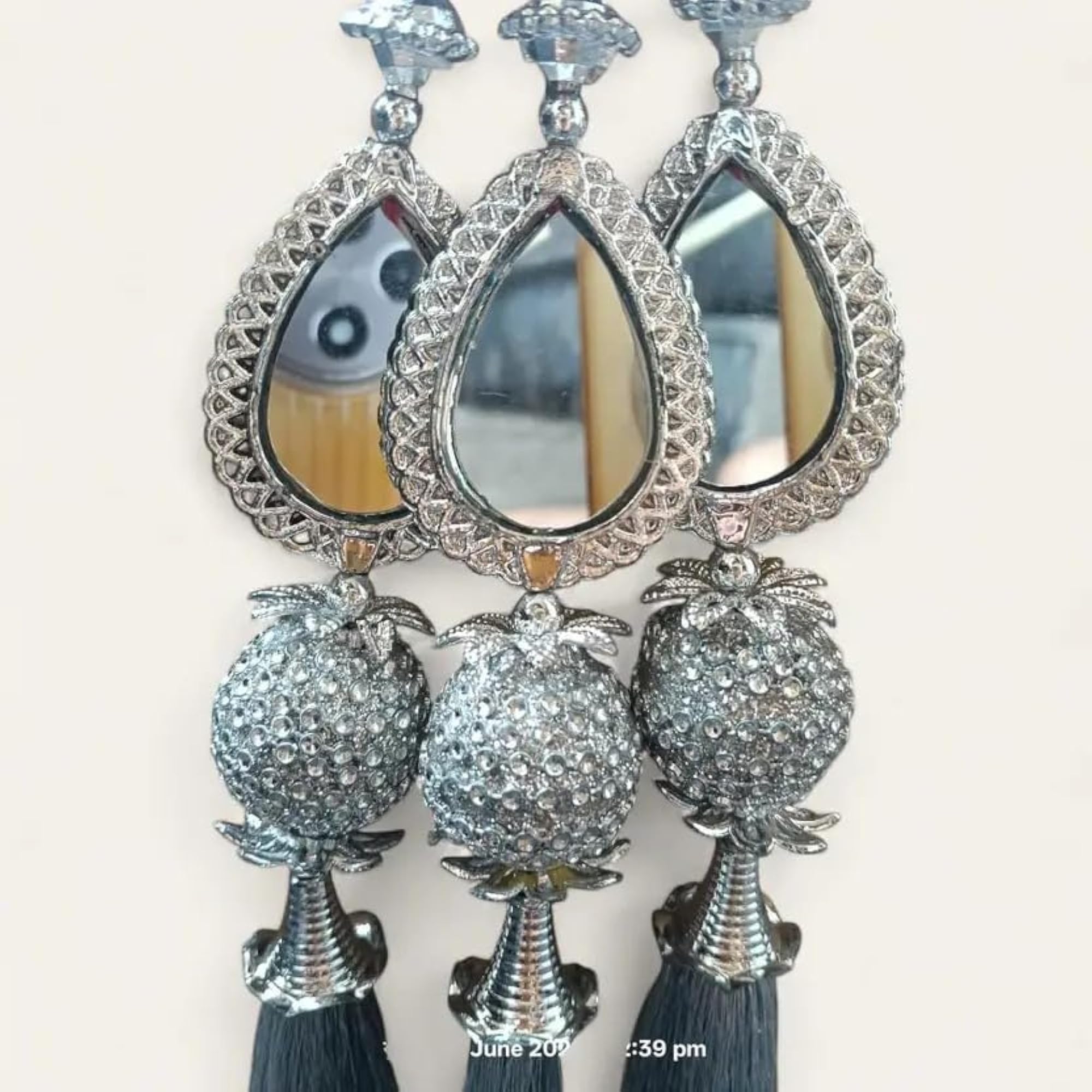 Silver Punjabi Paranda Hair Extension, Handmade Braid Accessory